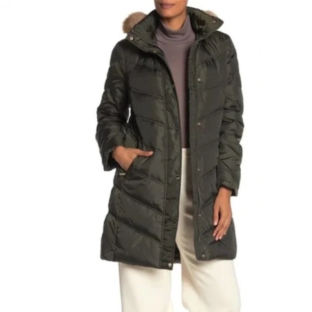 Michael Kors Women's Down Olive Puffer Coat
